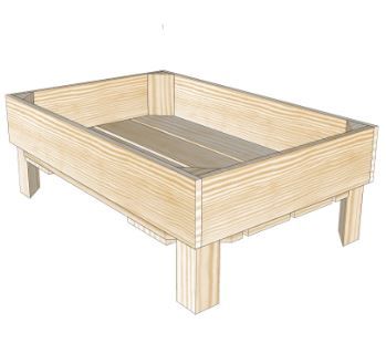 S1 - Caisse jardinière en bois Simply A Box - L36 x H19 x P54 cm - Bois brut ou 6 coloris de lasure à l'eau_2