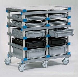 Chariot porte bacs en plastiques_2