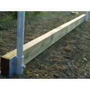 Clôture de carrière - Horse Stop - lice Assurance 1 lice déportée avec planche - Ref. NC3-1P6_2
