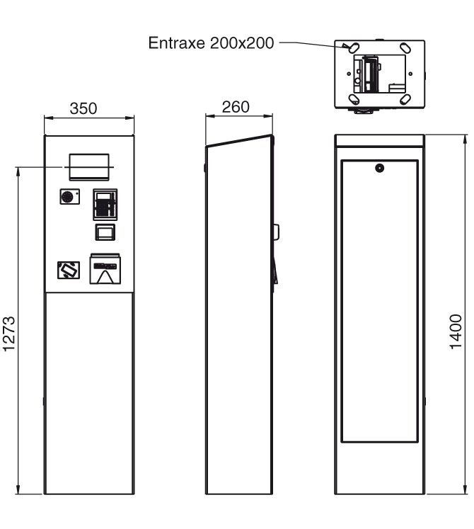 Pco 1002 a - borne de paiement parking - urbaflux - alimentation électrique 230v_2