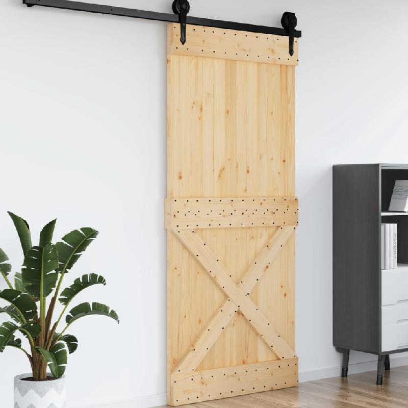 Vidaxl porte narvik 100x210 cm bois massif de pin 154447_2