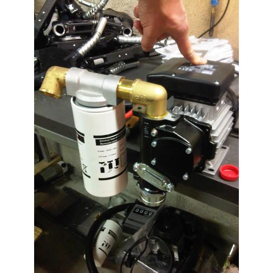Kit pompe pour cuve fioul 1000 et 1500L DISTRIFIOUL - 60L/min avec pistolet de distribution et volucompteur_2
