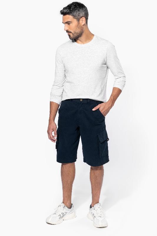 Short multipoches en coton twill - Kariban - Réf: K777 - Aspect vieilli unique_2