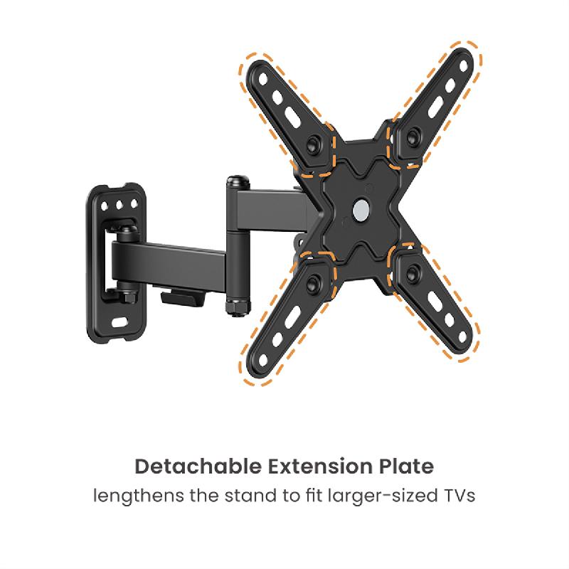 VALUE Bras TV mural, 3 axes, 13-43 pouces, jusqu'à 20 kg_2