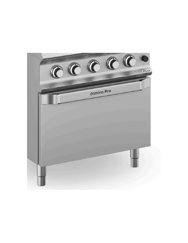 Fourneau 4 feux gaz sur four gaz GN 2/1 MBM en acier inoxydable - modèle IPX5_2