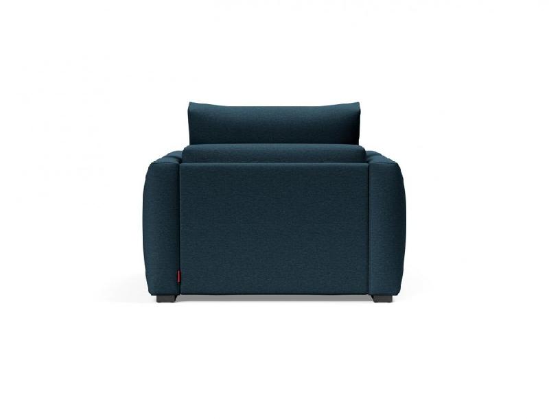 INNOVATION LIVING - Fauteuil design COSIAL Navy Blue convertible en lit 80x202 cm avec accoudoirs rembourrés_2