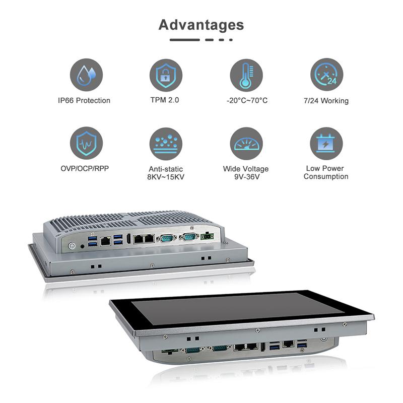 Panel PC industriel fanless 12,1 pouces - Supervision, HMI, automatisation - EVI-C012SAC_2