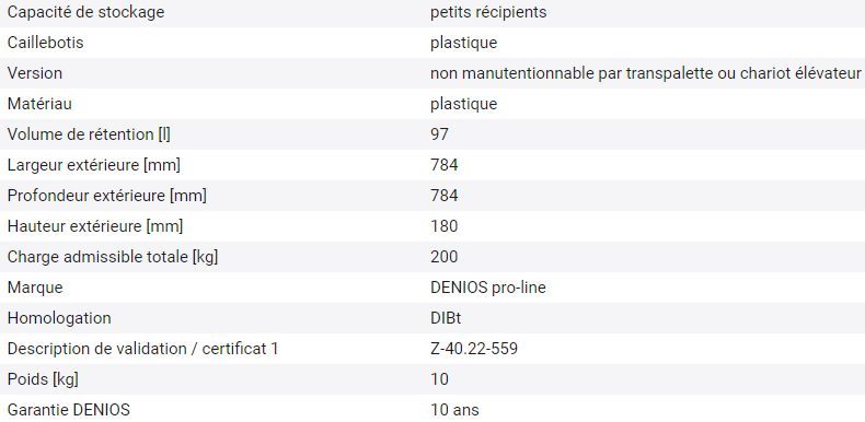 248044W - Bac de rétention pour bidons en polyéthylène écologique avec caillebotis PE amovible et indicateur de fuite_2