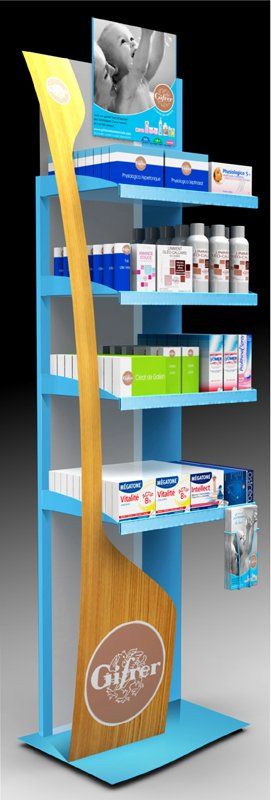 Présentoirs de sol - meuble présentoir Seiller - métal, bois ou plastique - agencement et stockage en magasin_2