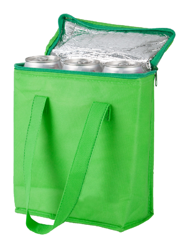Sac isotherme en intissé - isolation aluminium - pour 6 canettes ou 3 bouteilles - couleur vert_2