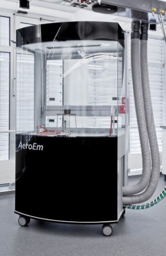 Sorbonne pédagogique  mobile en verre et hauteur de travail 900mm - AEROEM_2