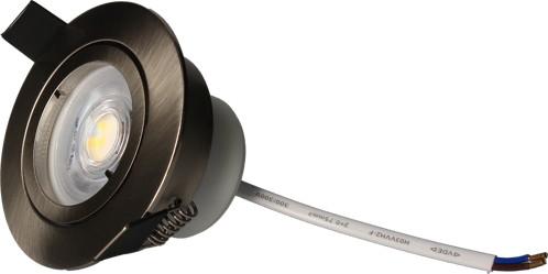 Kit de 3 spots en acier encastrables Jade orientable - Module Triac 5W, 2700K, 400lm, Ø83_2