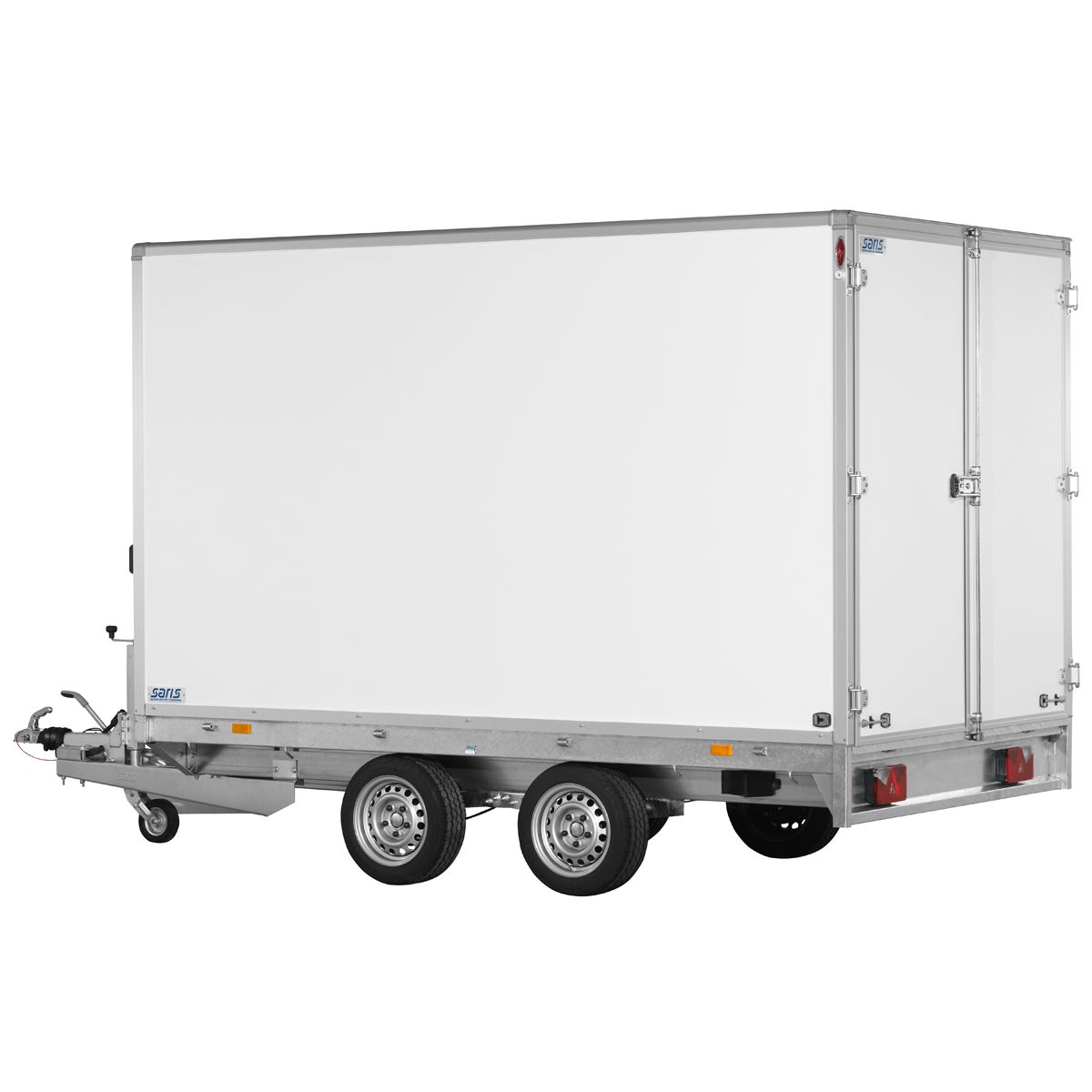 PS1520 - Remorque fourgon en bois Saris - 2000 kg - Double essieu - Freinée_2