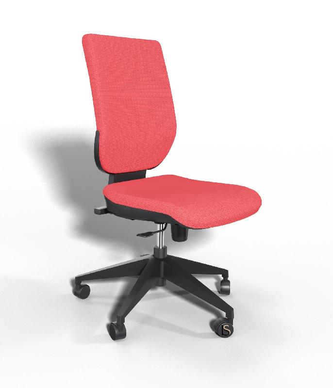 Siège de bureau Tertio avec système contact permanent - Sokoa - Rouge, Non_0