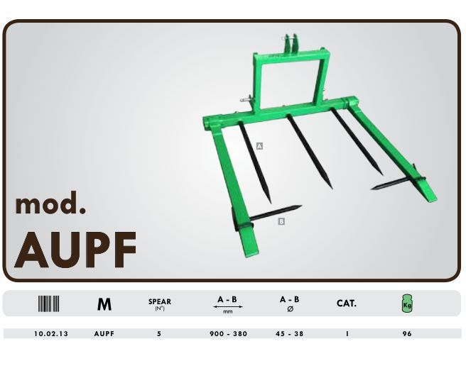 Aupf pique-bottes - Geo - 900 mm - 5 lances universelles pour bottes de foin jusqu'à 1000 kg_2