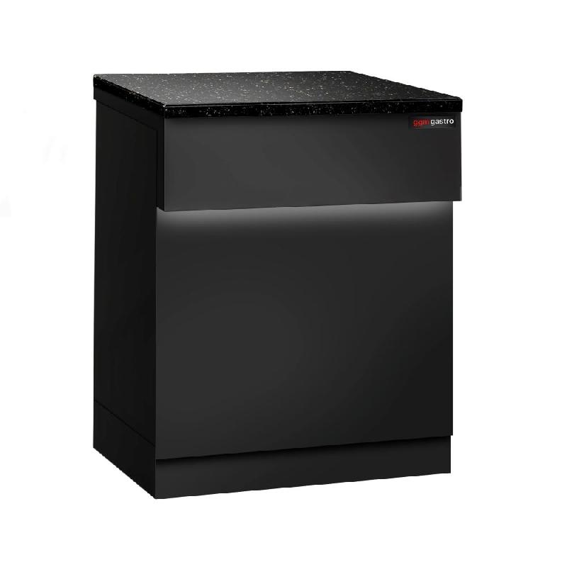Comptoir caisse TORONTO - L600 mm - Plan de travail en granit Noir - P900_2