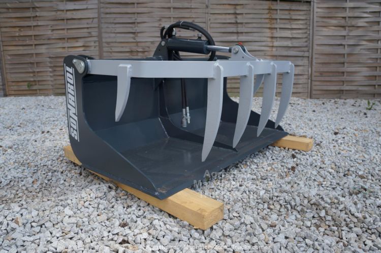 Godet grappin crocodile pour valet de ferme - LKMSNR - largeurs disponibles de 0,9m à 1,4m - attelages euro, Schaeffer, Weidemann_2