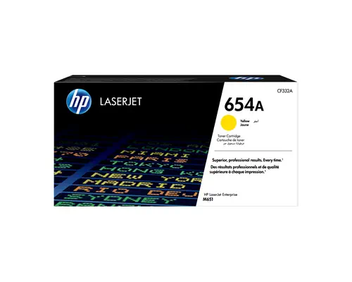 HP 654A toner jaune authentique LaserJet_2