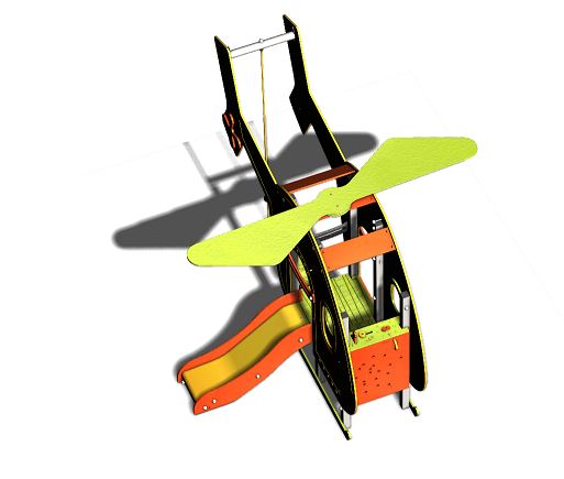 Structure de jeu hélicoptère gamme transport hel01 - Âge 2 à 6 ans - Capacité 11 enfants_2