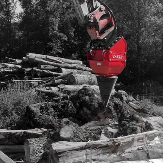 Fendeuse à vis M3 6.2S LASCO - 3 moteurs Parker, pelle 7T, cône 40 cm_2