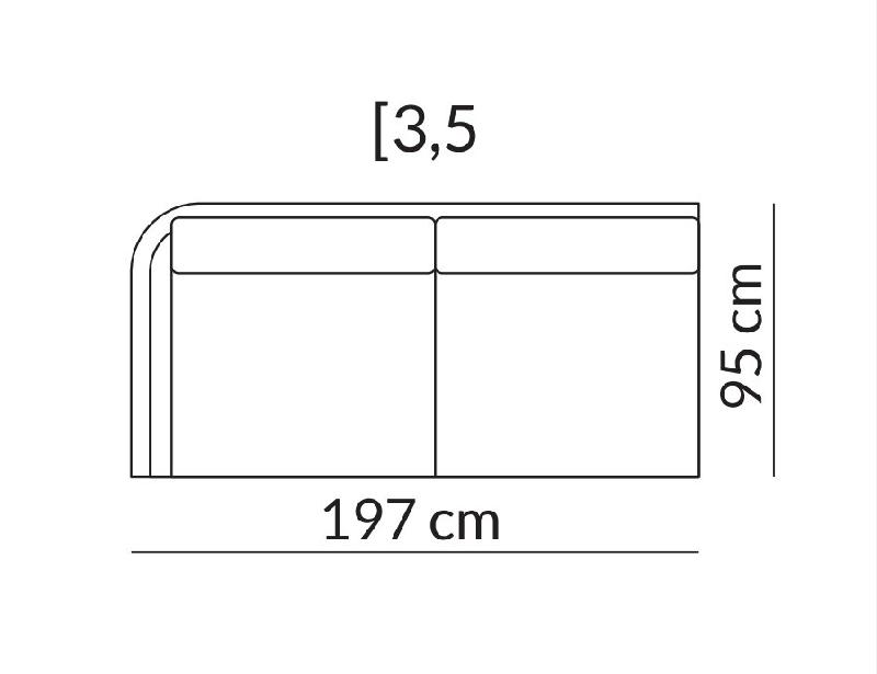 Canapé Hudson OLTA - blanc cassé beige avec piètement en acier, revêtement en tissu de haute qualité_2