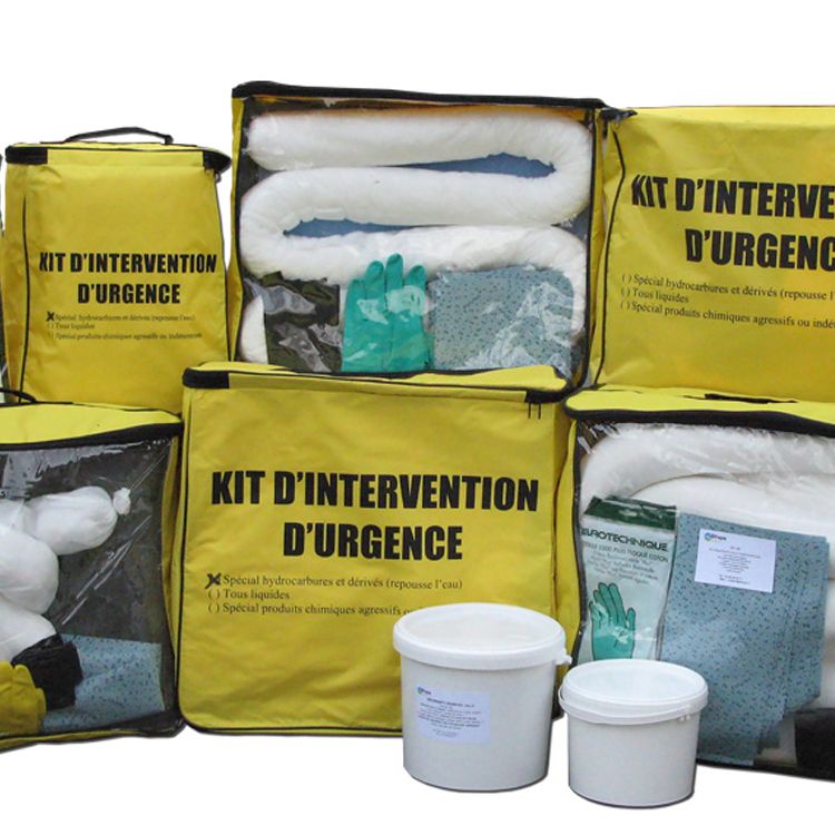 Kit antipollution hydrocarbure - Kit d'intervention absorbant 10 à 1000 litres_2