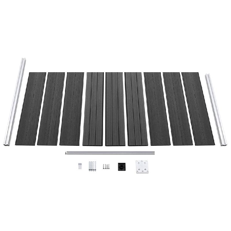Vidaxl panneau de clôture wpc 95x186 cm noir 148979_2