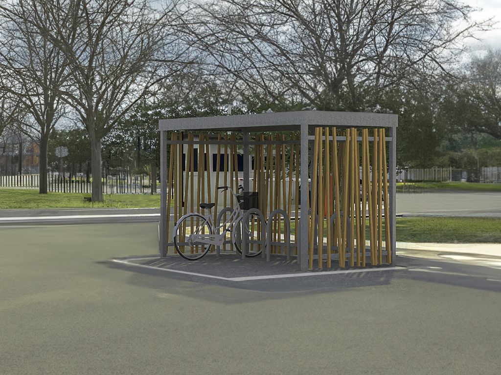 Abri vélo ouvert en bois design et modulaire - JUNGLE_2