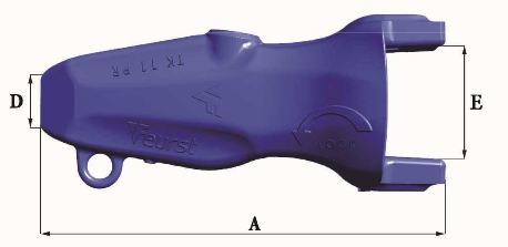 Dents de godet Turnkey TKN11 PR - Référence TKN11 PR, 21.85 Kg, dimensions précises_2