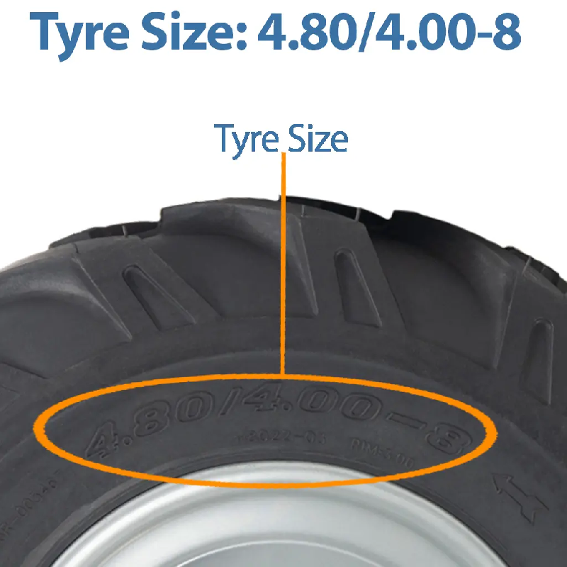 4.80/4.00-8 Roue à centre ouvert Jante Rotovator dégagée 25mm Roulement à billes (Lot de 4)_2