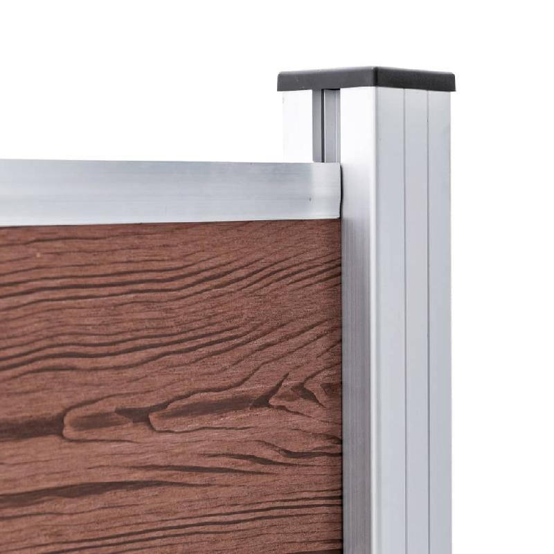 Vidaxl clôture de jardin wpc 180x105 cm marron 49072_2