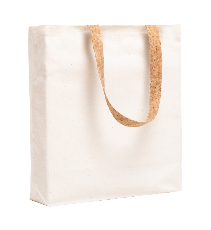 Tote-bag publicitaire en coton - petites anses en liège naturel - 180 g/m² - couleur naturelle_2
