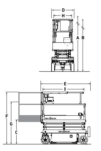 Skyjack SJIII 3219 - Nacelle ciseaux électriques - Hauteur de travail 7,79 m - Compacte et performante_2