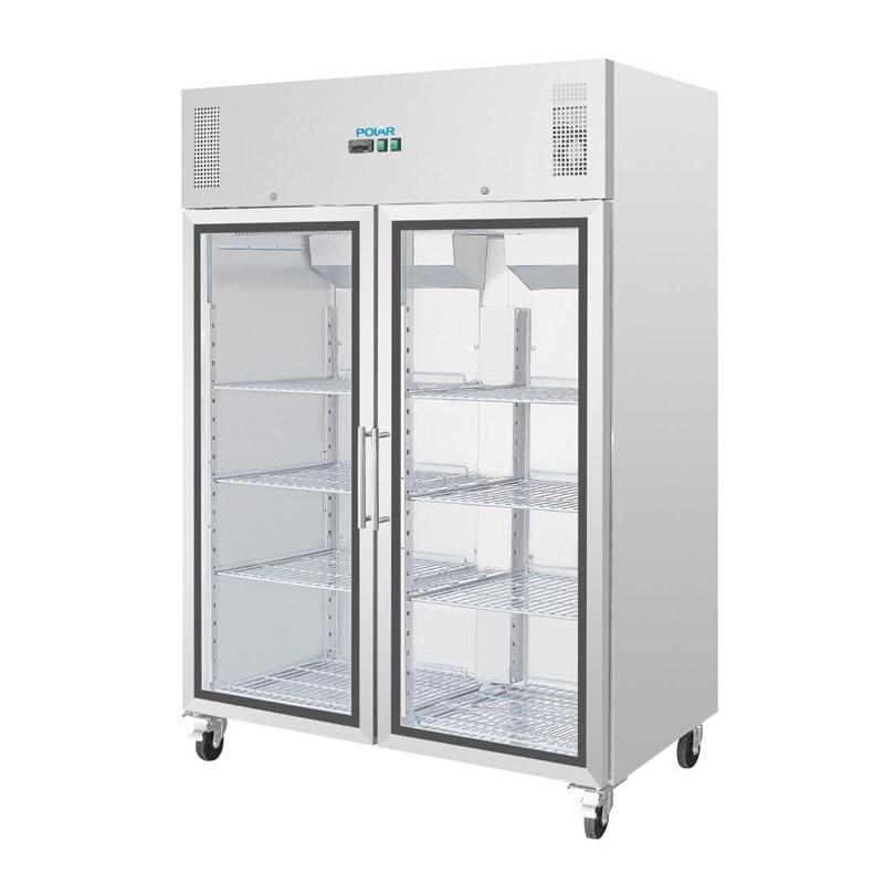 Armoire réfrigérée positive - 2 portes vitrées - GN 2/1 - 770 L | Polar - CW198_2