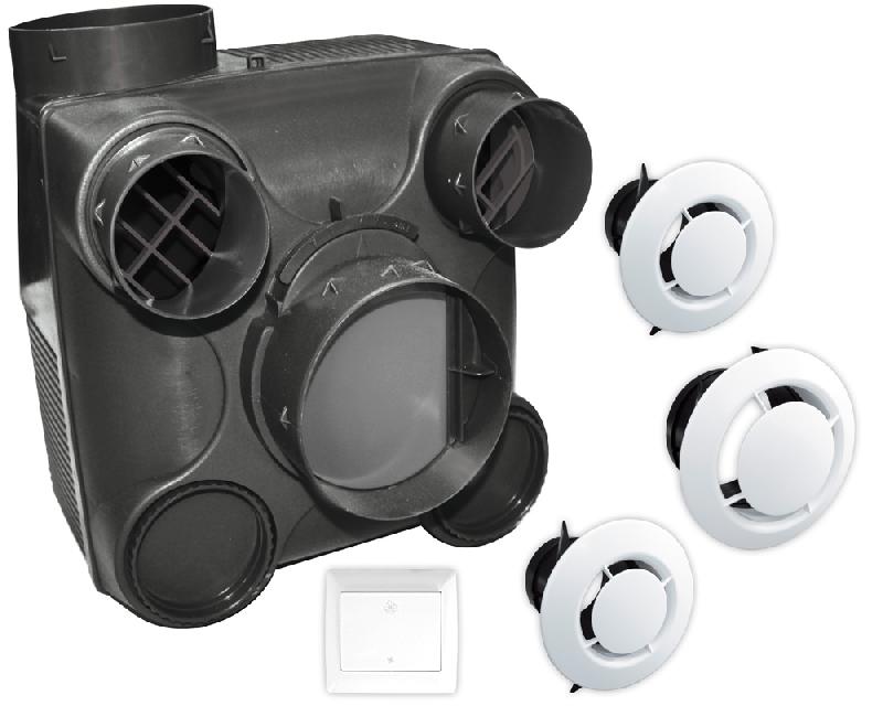 Kit VMC simple flux autoréglable S&P Luna-S 3 - débit calibré - idéal pour habitat individuel jusqu'à T5_2