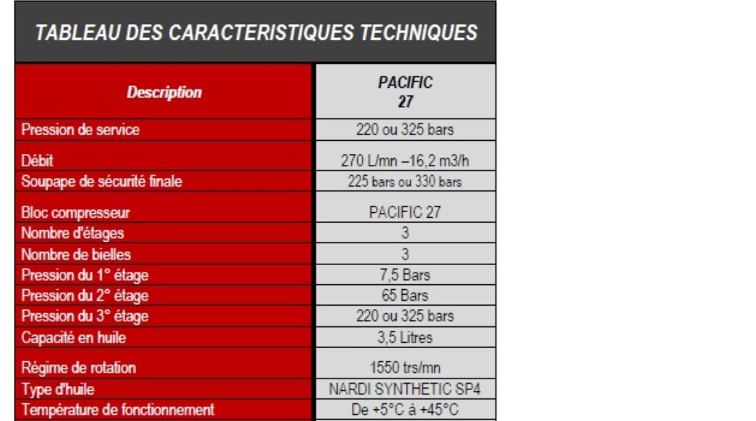 Pacm232254003ap Pacific M27 insonorisé - compresseur Nardi Compressori France - débit 16,2 m3/h - 225 ou 330 bars_2