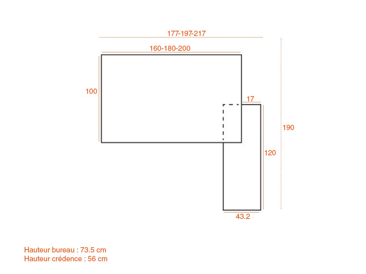Bureau de direction léon avec crédence_2