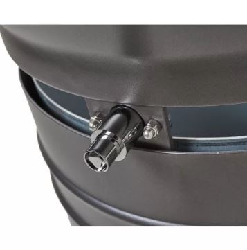 Corbeille publique Vanoise - 40 Litres - Acier avec pied latéral cintré - Verrouillage par serrure et clé triangle_2