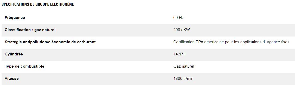 Dg200 gc (triphasé) groupes électrogènes industriel à gaz - caterpillar -  classification gaz naturel 200 kw_2