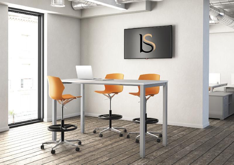 Table haute Tempo - Mobel Linea - 160, Alu, Anthracite_2