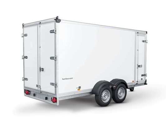 Remorque avec flèche galvanisée à chaud et roues extérieures