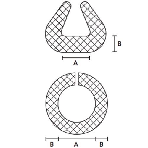 Profilé mousse en U - Protection d'arêtes en PEBD 30 kg/m³ - Barres de 2 m_2