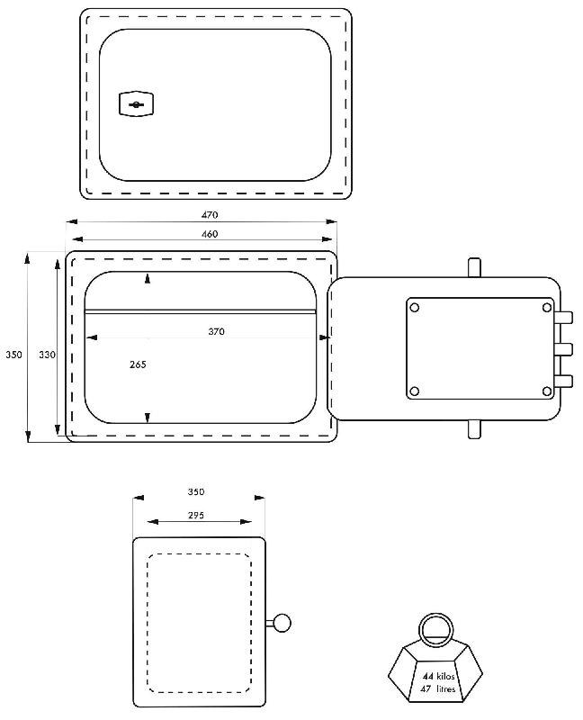 Coffre-fort de sécurité Bran 3 - 5 pênes - serrure à double panneton - 47.96 kg - THIRARD_2