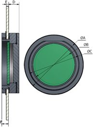 Hublot de visualisation h.Vir - température d’utilisation -40°C à +70°C - fenêtre optique haute qualité_2