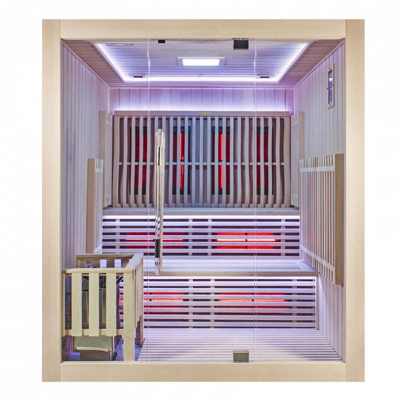 SAUNA COMBI BOREAL® ELÉGANCE 5 - 180X180 INFRAROUGE + VAPEUR_2