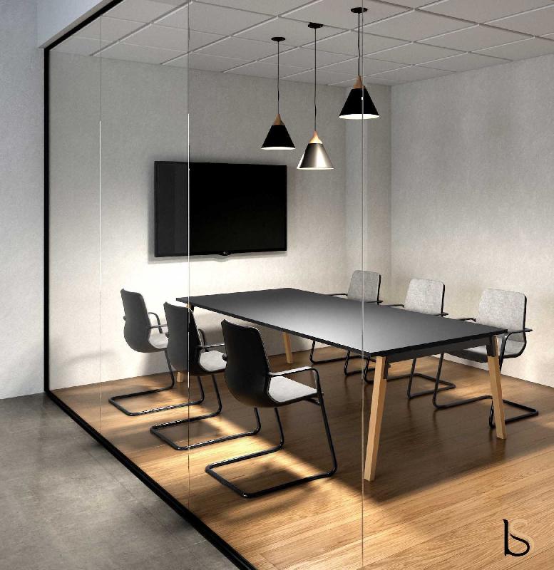 Table de réunion Born Mixte- Mobel Linea - 200, Anthracite_2