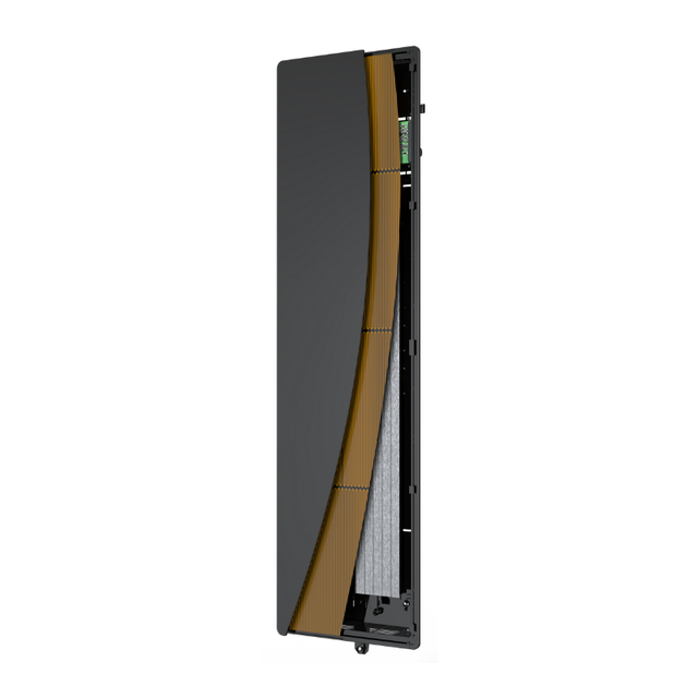 CAMPAVER Nativ Radiateur connecté Vertical 1000W Verre massif Noir astrakan - Intuis - K161223_2