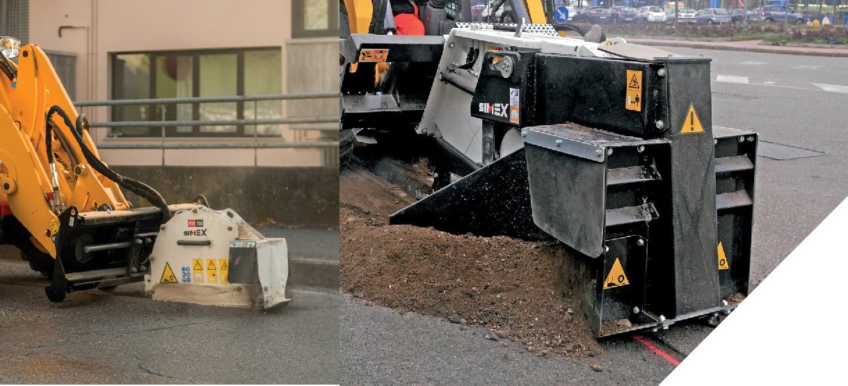 Scies à rocher autonivelante, garantissant une profondeur de fouille constante - Simex RW 150_2