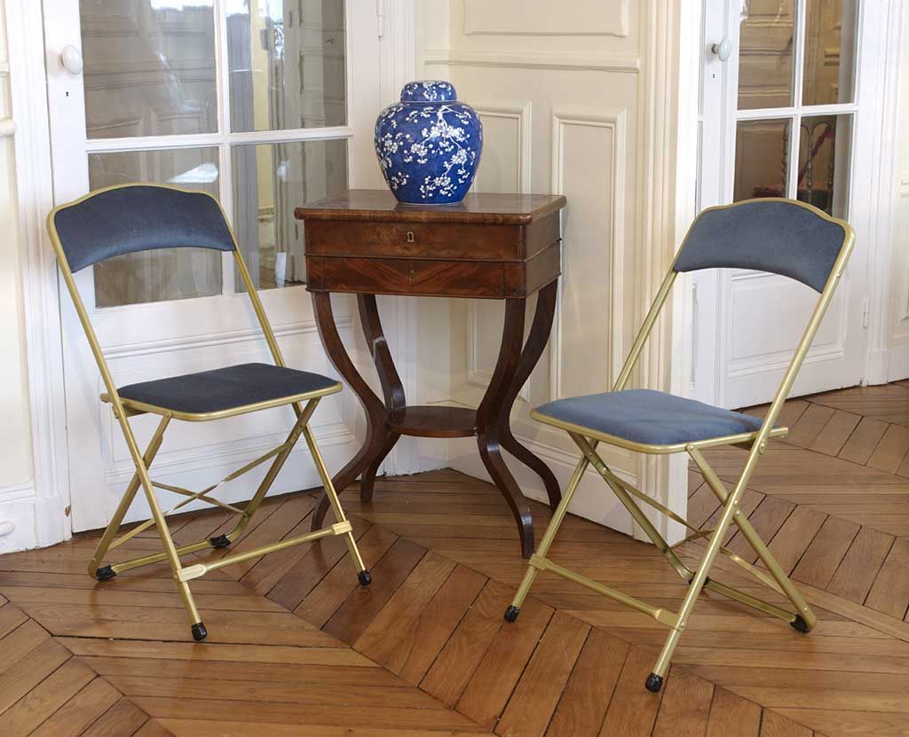 Style tissu éditeur - chaise pliante - chaisor - coloris rouille toile de coton_2