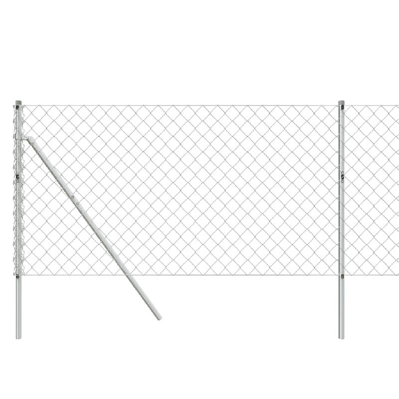 Vidaxl clôture à mailles losangées argenté 1x25 m 154009_2